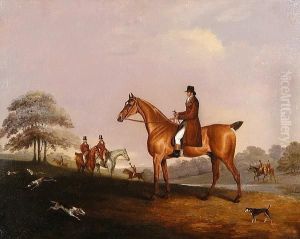 A Gentleman On A Chestnut Hunter In The Hunting Field