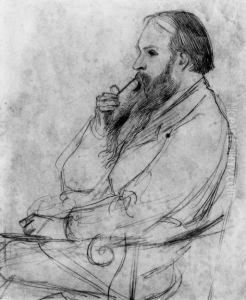 Portrait Of Sir Edward Coley Burne-jone Portrait Of Sir Edward Coley Burne-jone