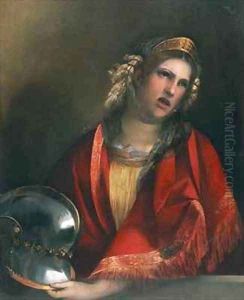 Dido crying over Aeneas
