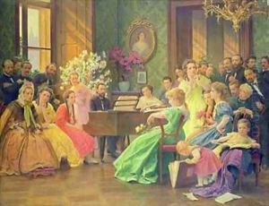 Bedrich Smetana 1824-84 and his Friends in 1865 by Franz Dvorak