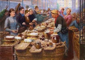The Cream and Cheese Vendor by Edouard-Jean Dambourgez