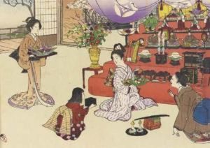 Two Chuban Prints by Ogata Gekko