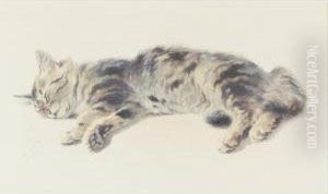 Sleeping Cat by Ferdinand Oger