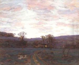 Sundown Under a Blazing Sky by Charles Harold Davis