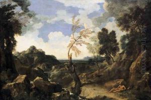 Landscape with St Jerome and the Lion c. 1640 by Gaspard Dughet