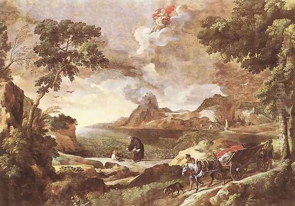 Landscape with St Augustine and the Mystery 1651-53 - view 1