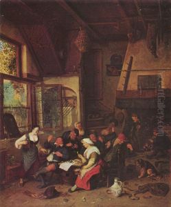 Tavern Scene by Cornelis Dusart