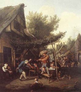 Village Feast 1684 by Cornelis Dusart
