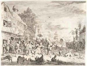 The large Village Fair by Cornelis Dusart