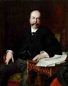 Portrait of Henri Meilhac 1831-97 by Jules-Elie Delaunay