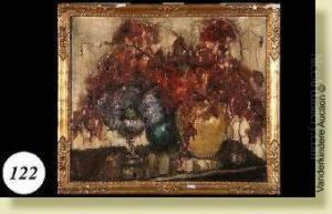 Vase De Fleurs by Auguste Oleffe