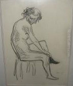 Staand Naakt. by Auguste Oleffe