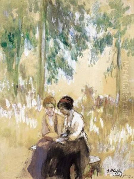 Deux Jeunes Femmes Dans Le Jardin (1916) - view 1