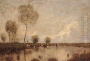 Tehenek A Vizparton by Ferenc Olgyay