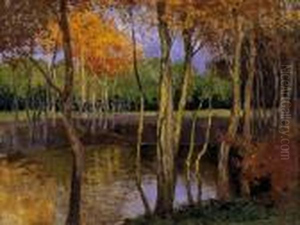 Riverside In Autumn - view 1