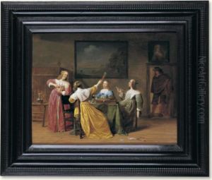 An Interior With Four Elegantly Dressed Women Smoking And Drinking Around A Table An Interior With Four Elegantly Dressed Women Smoking And Drinking Around A Table