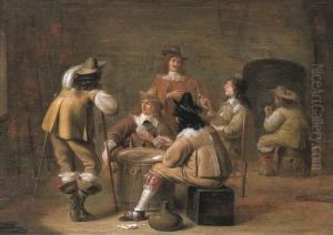 Militiamen Smoking And Playing Cards In An Interior Militiamen Smoking And Playing Cards In An Interior