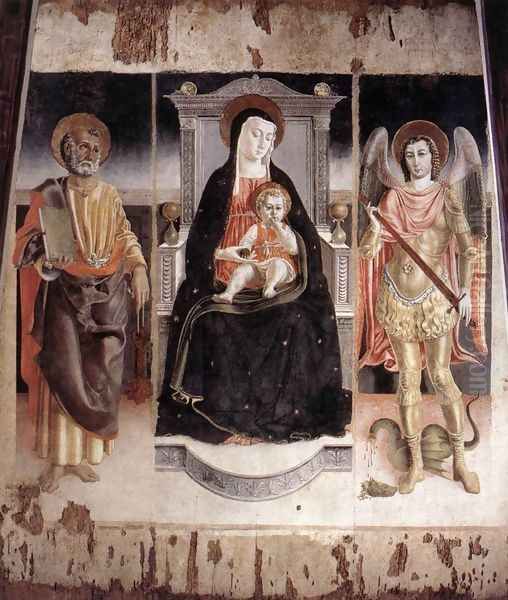 Madonna Enthroned with the Infant Christ, St Peter and St Michael 1472 - view 1