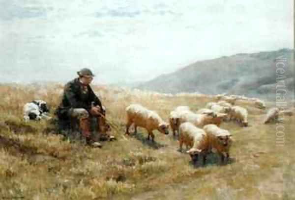 A Shepherd on the South Downs - view 1