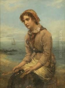 Mending Thenets, Study Of A Fishergirl