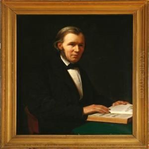 A Man Reading A Book by Henrik Olrik