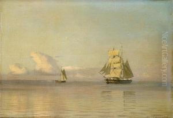 A Brigantine Almost Becalmed In A Faintbreeze - view 1