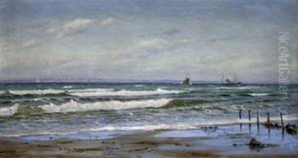 Shipping Along The Coast by Alfred Theodor Olsen