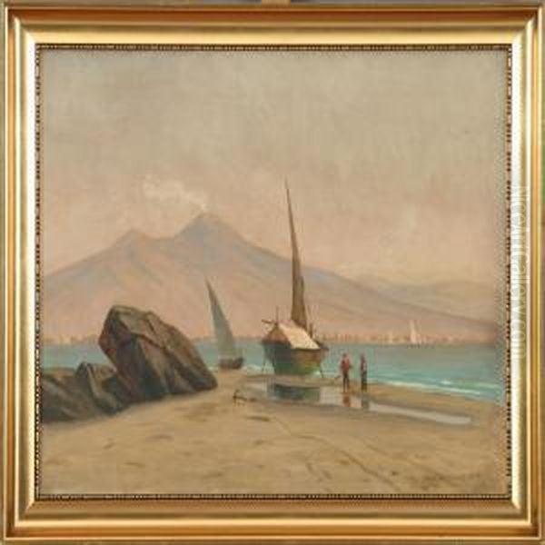 Costal Scenery With Persons - view 1