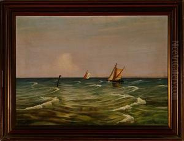 Marine With Two Sailing Ships - view 1