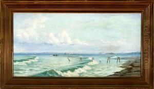 Coastal Scenery Near Julebaek Village, Denmark by Alfred Theodor Olsen