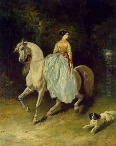 Amazon in the Forest at Pierrefonds by Alfred Dedreux