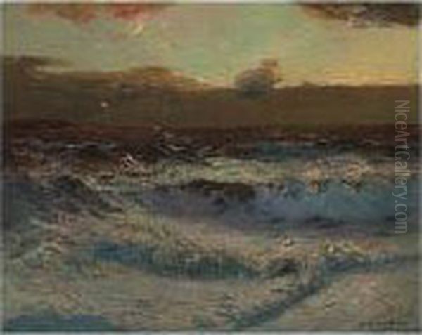 Albert , R.a. , Coastal Scene, Signed - view 1