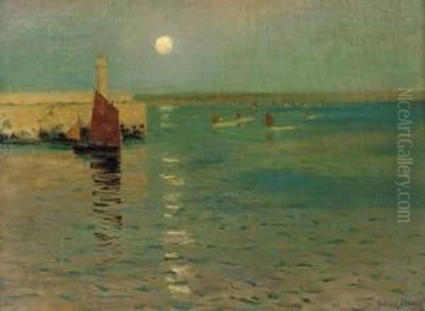 A Moonlit Harbour - view 1