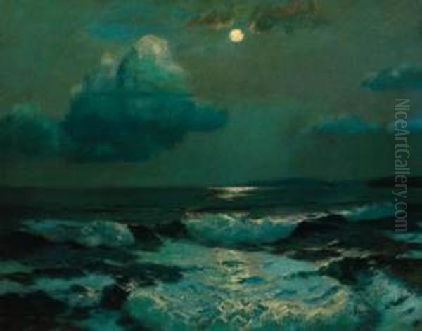 A Seascape By Moonlight - view 1