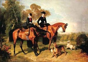 Lady Alice and Lady Blanche Egerton, daughters of the Earl of Ellesmere