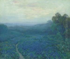 Path Through A Field Of Bluebonnets by Julian Onderdonk