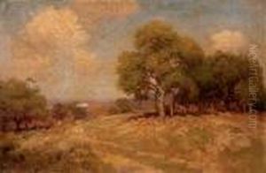 A Grove Of Live Oak Trees, Southwest Texas by Julian Onderdonk