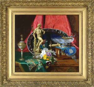 Fleurs et Objets d'Art by Blaise Alexandre Desgoffe