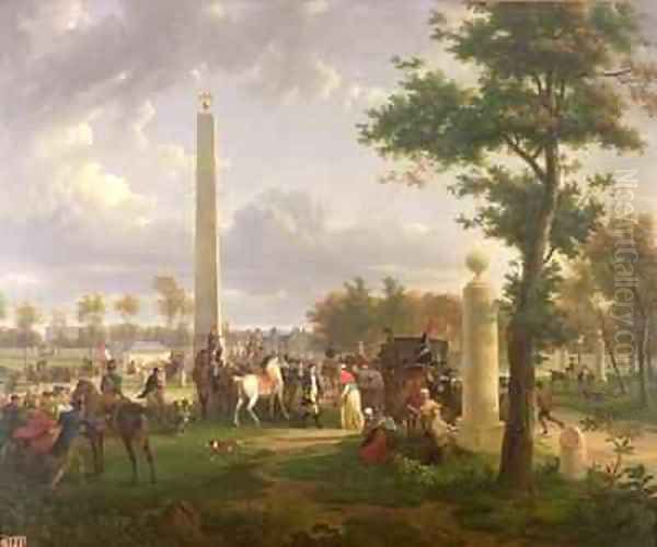 Meeting between Napoleon I and Pope Pius VII in the Forest of Fontainebleau in 1804 - view 1