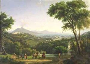 View of Naples from Capodimonte by Alexandre-Hyacinthe Dunouy