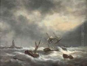 A Shipwreck by George Willem Opdenhoff