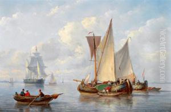 Fischkutter Und Ein Ruderboot In Kustennahe - view 1