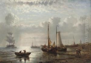 Fishing Vessels Moored By A Coast Fishing Vessels Moored By A Coast