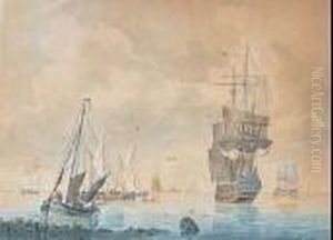 Vaisseaux De Guerre Au Mouillage
