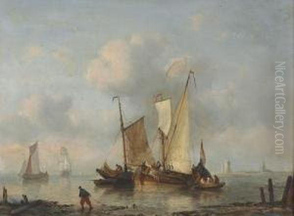 Segelschiffe An Der Niederlandischen Kuste. - view 1