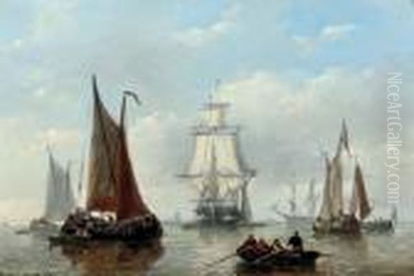 Rowing Out To The Sailingvessels - view 1