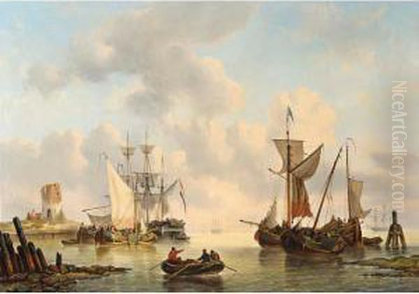 Sailing Vessels In A Calm - view 1