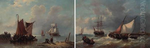 Shipping In A Calm; Shipping On A Choppy Sea - view 1