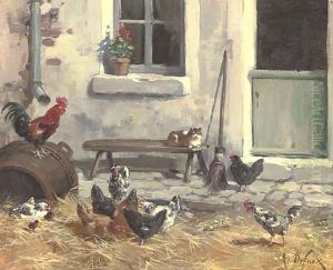 The farmyard by Alexandre Defaux