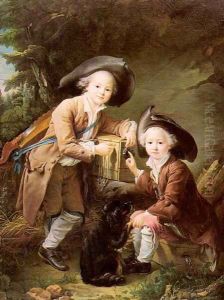 Le Comte and Chevalier de Choiseul as Savoyards 1758 by Francois-Hubert Drouais